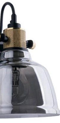 Applique en verre Amalfi noir avec de l'or Lyora 5903139915496