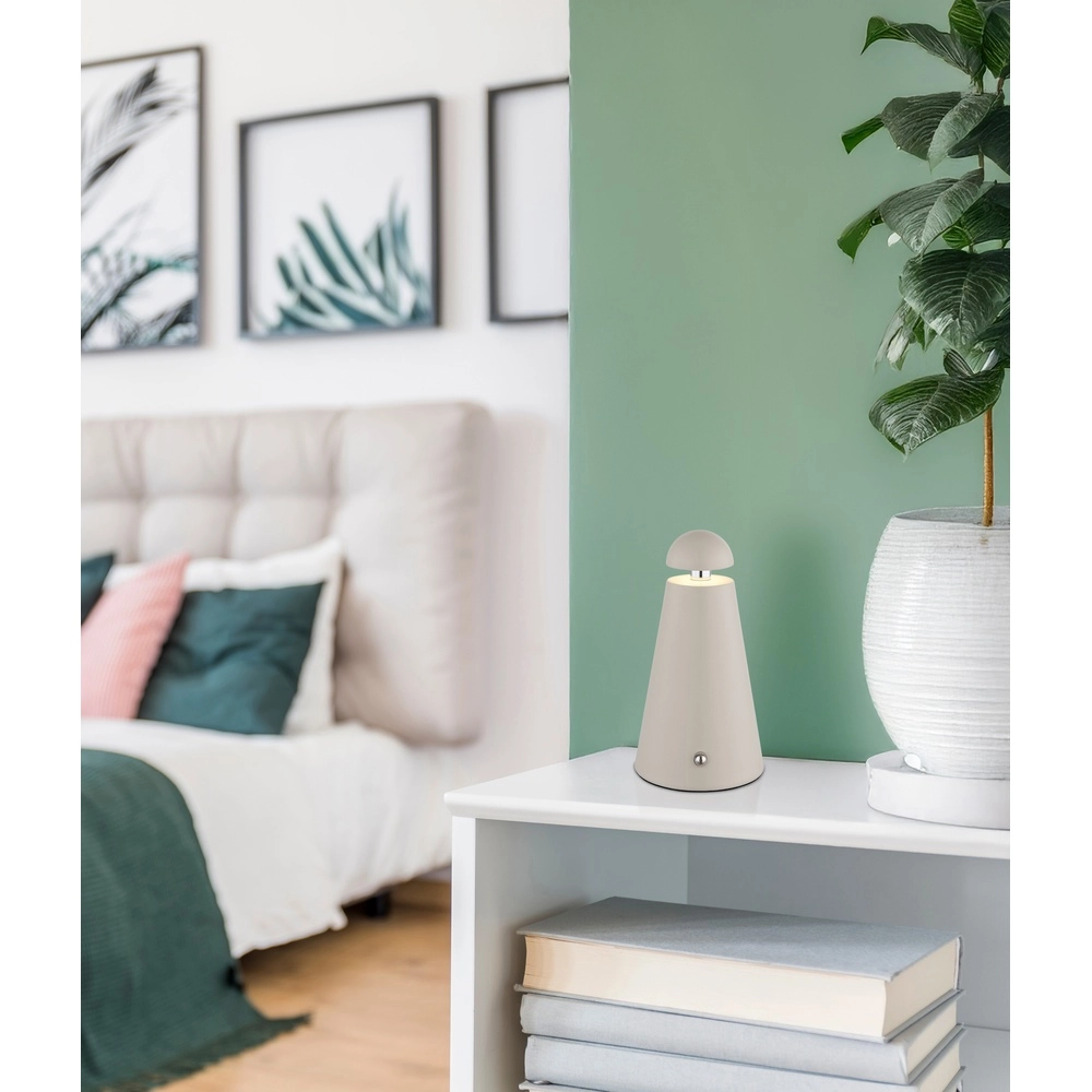 Lampe de table moderne Liva brun sable Globo 9007371566914