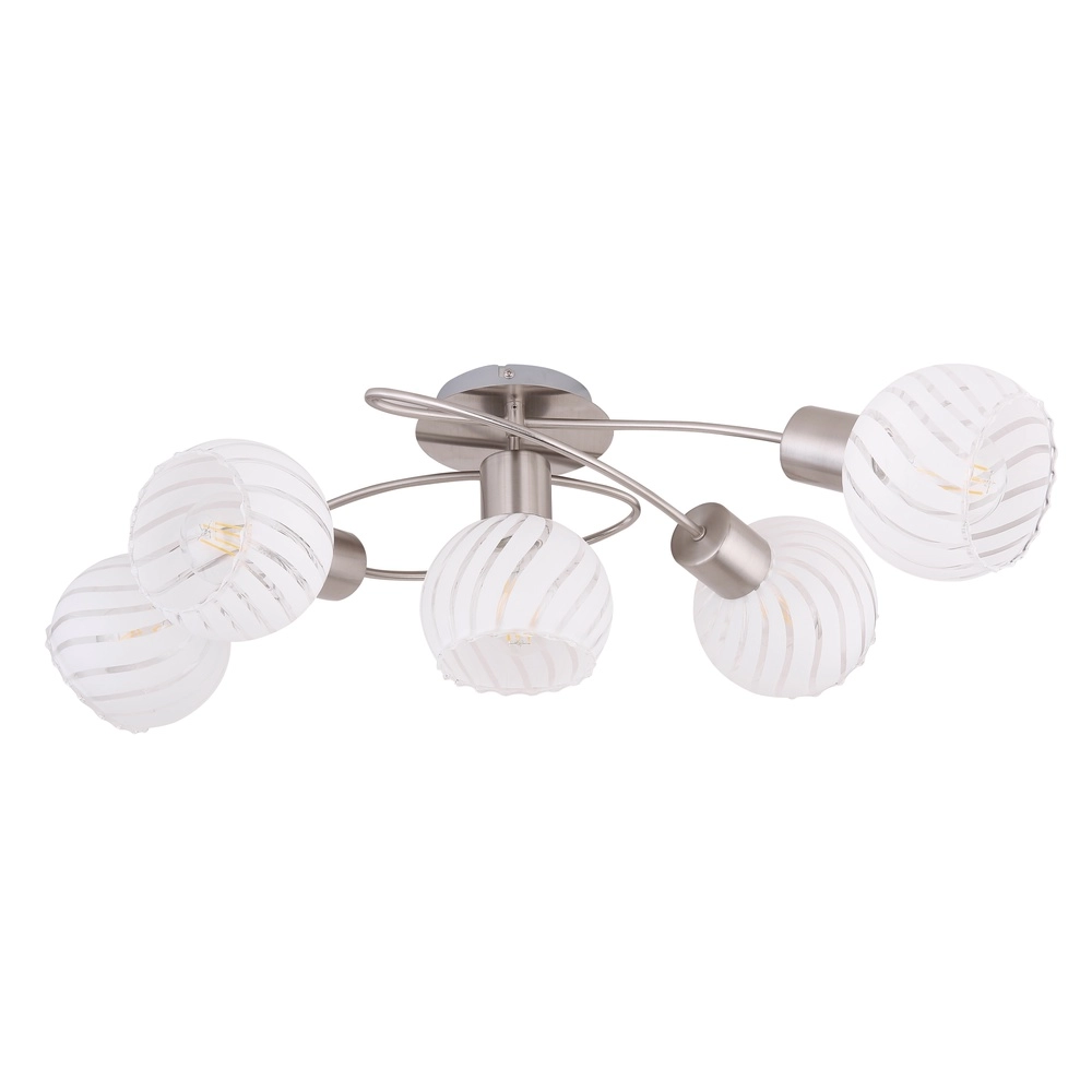 Lampe de plafond Willy Nickel 5 faux Globo 9007371406111