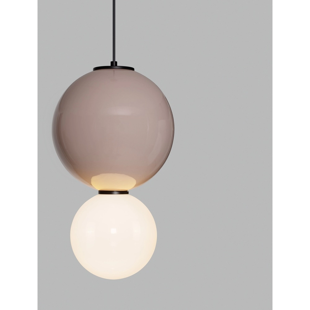 Suspension Noesis Ø 25cm brun moka avec blanc Lyora 5212017483638