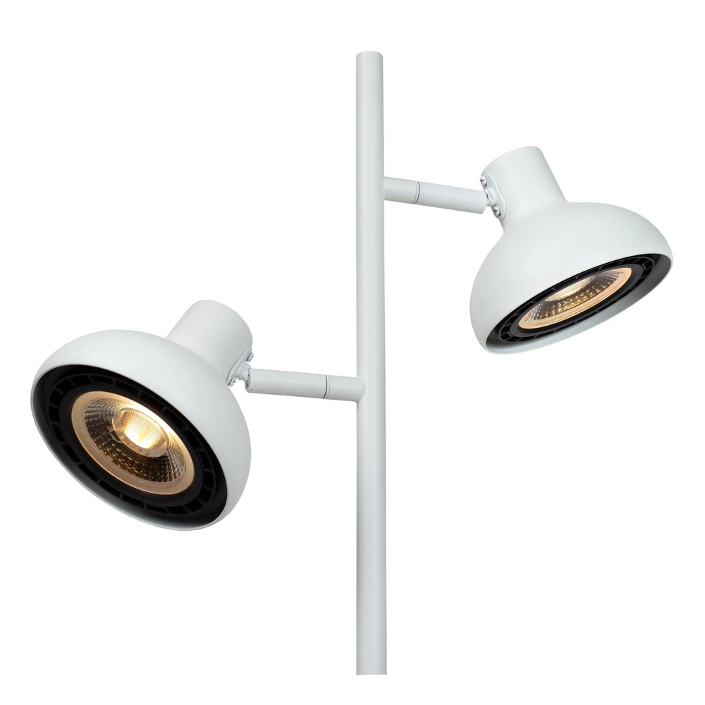 Lampe sur pied à deux lumières Sensas design blanc GU10 ES111 Lucide 5411212303325