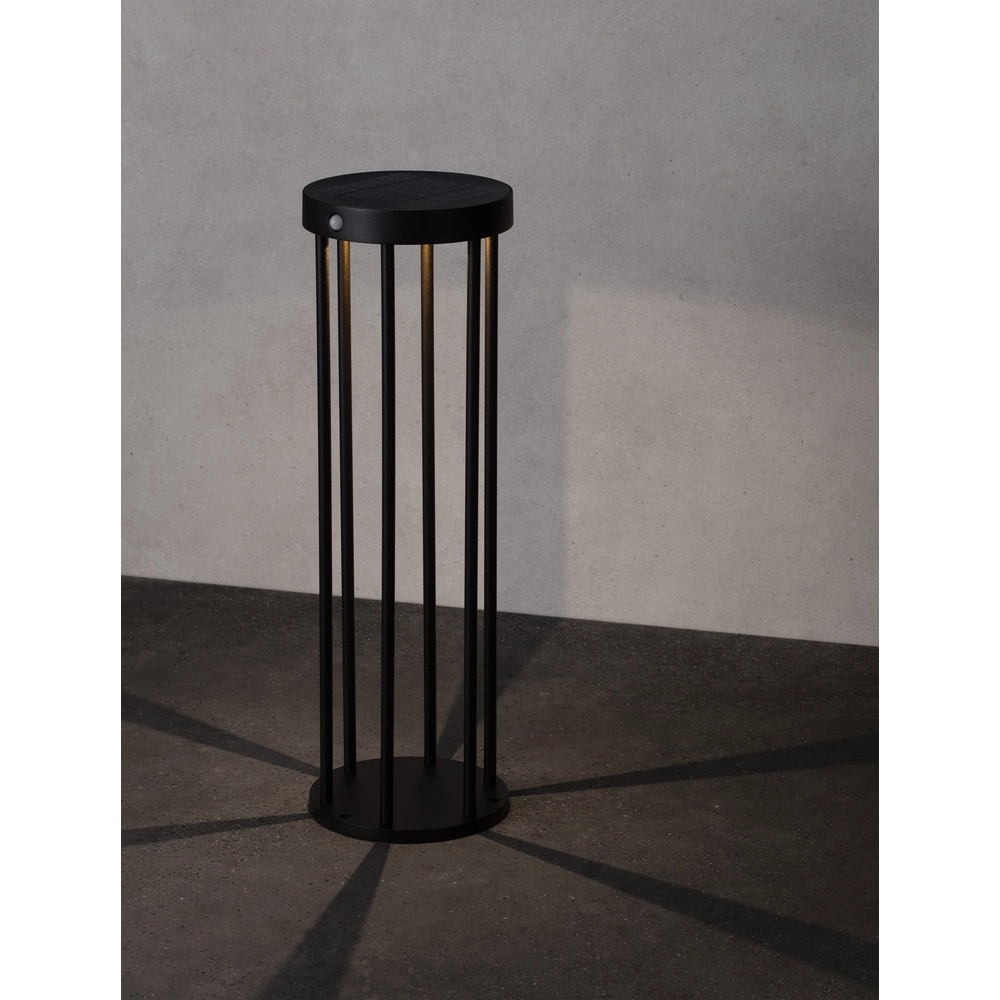 Lampe de jardin solaire Aigo anthracite 50cm