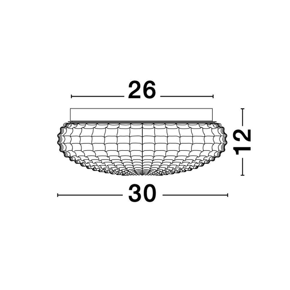 Plafonnier Clam verre transparent Lyora 5212017419453