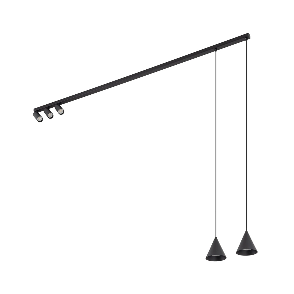 Lampe de plafond et suspension Fourty Noir