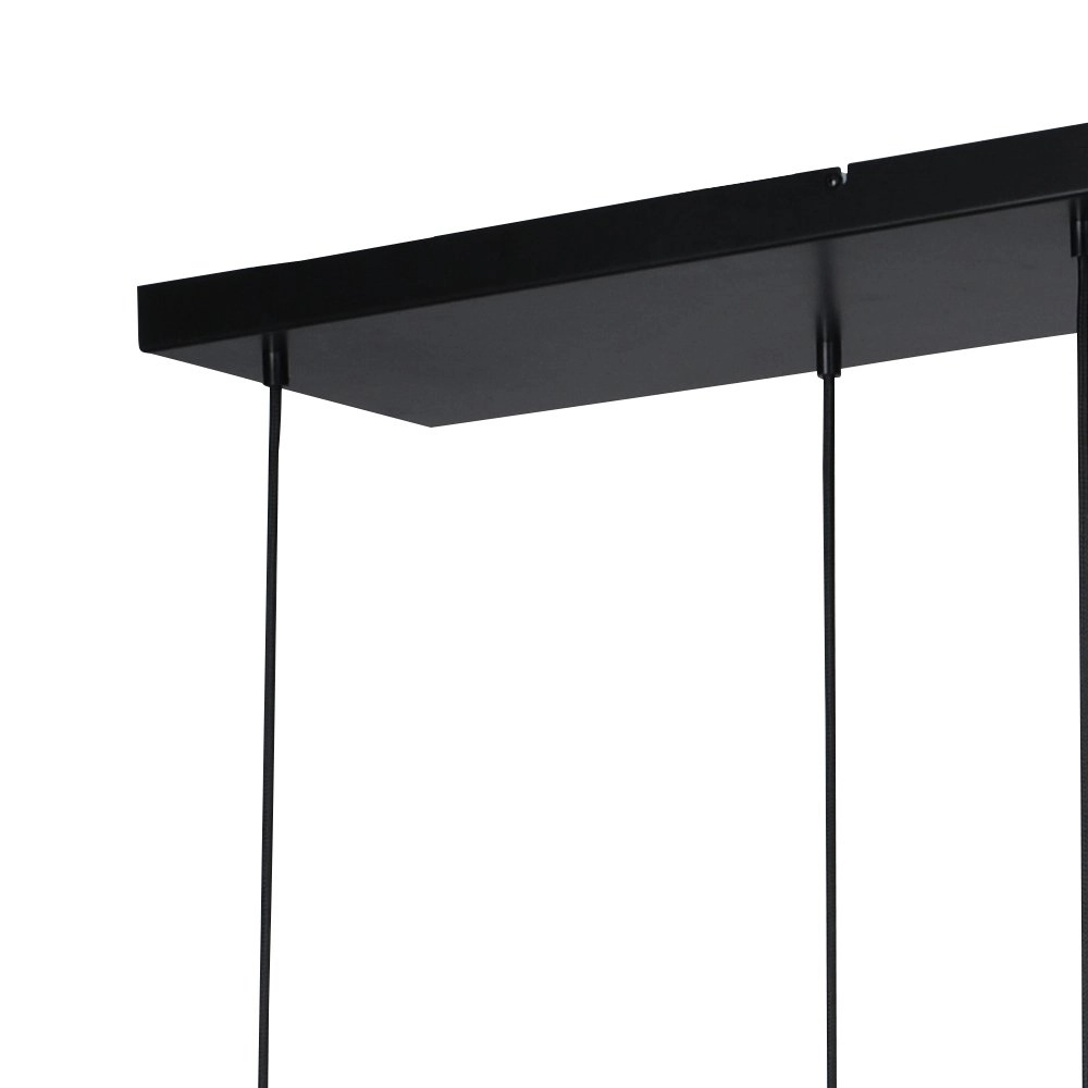 Lampe suspendue noire avec de l'or Bounty Verre rond à 6 lumières Masterlight 8718121247892