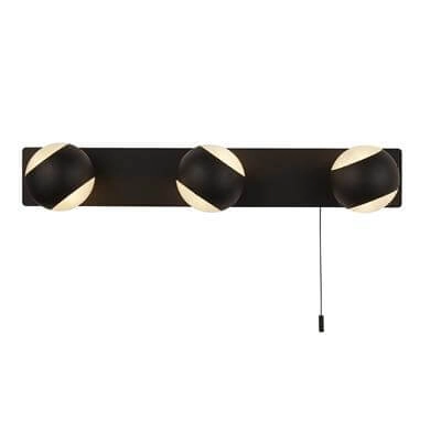 Applique de salle de bain Flare 3 lumières noir Searchlight 5053423188584