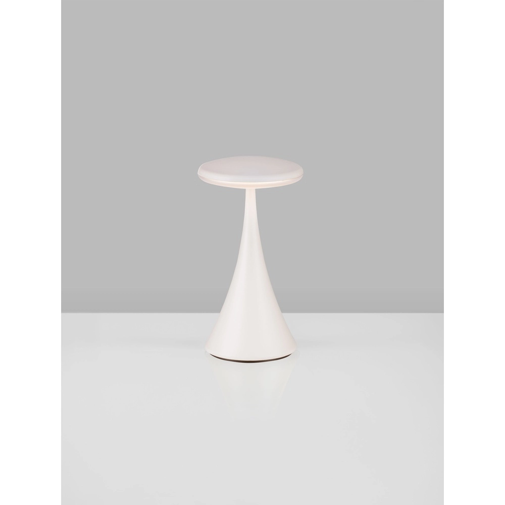 Lampe de table Elbo blanc rechargeable avec USB Lyora 5212017476937