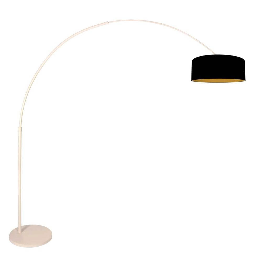 Lampe à arc Sparkled Light crème avec abat-jour noir Ø 50cm Lampe à arc Sparkled Light crème avec abat-jour noir Ø 50cm
