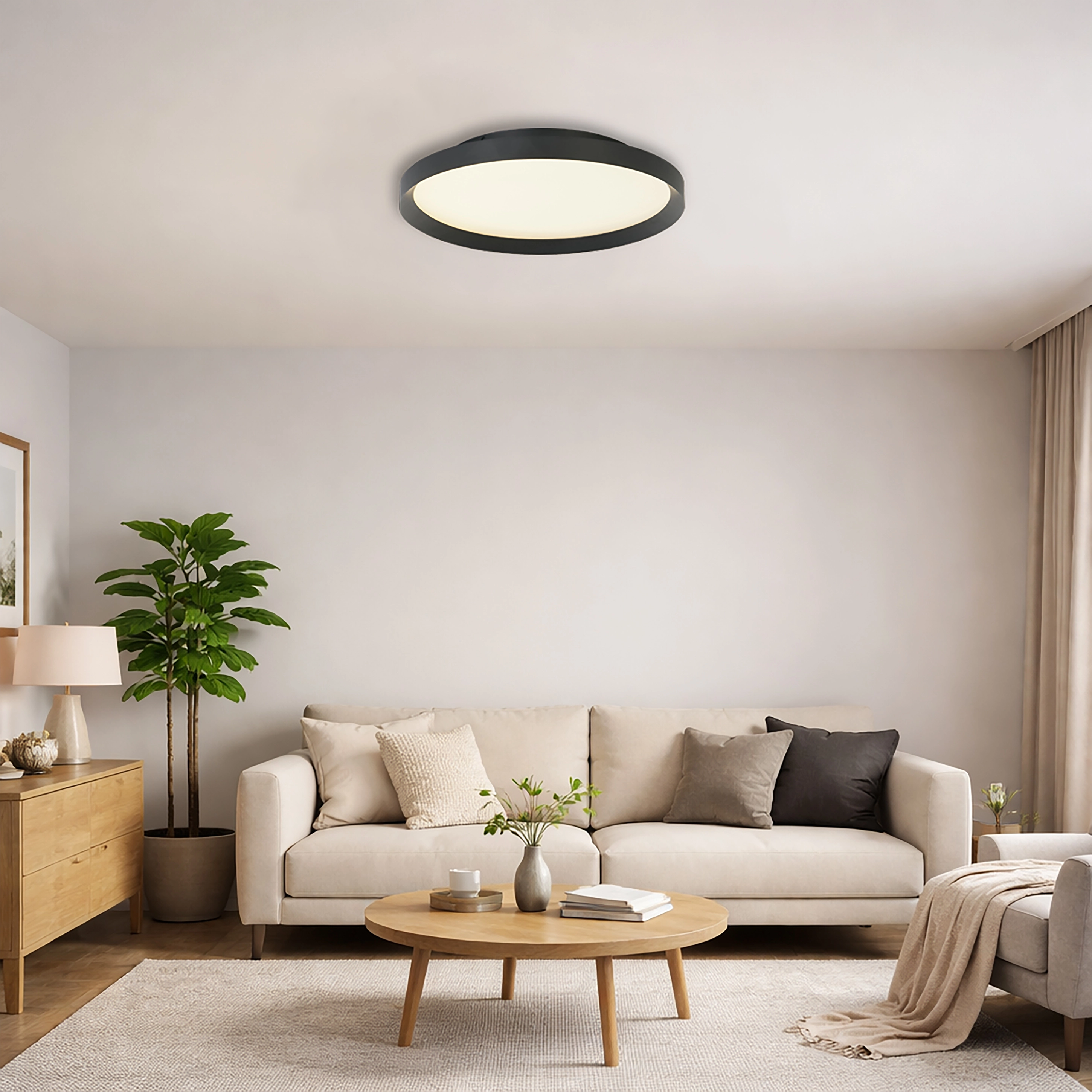Lumière de plafond élégante Prisma noir Ø 35cm Lyora 5053423315201