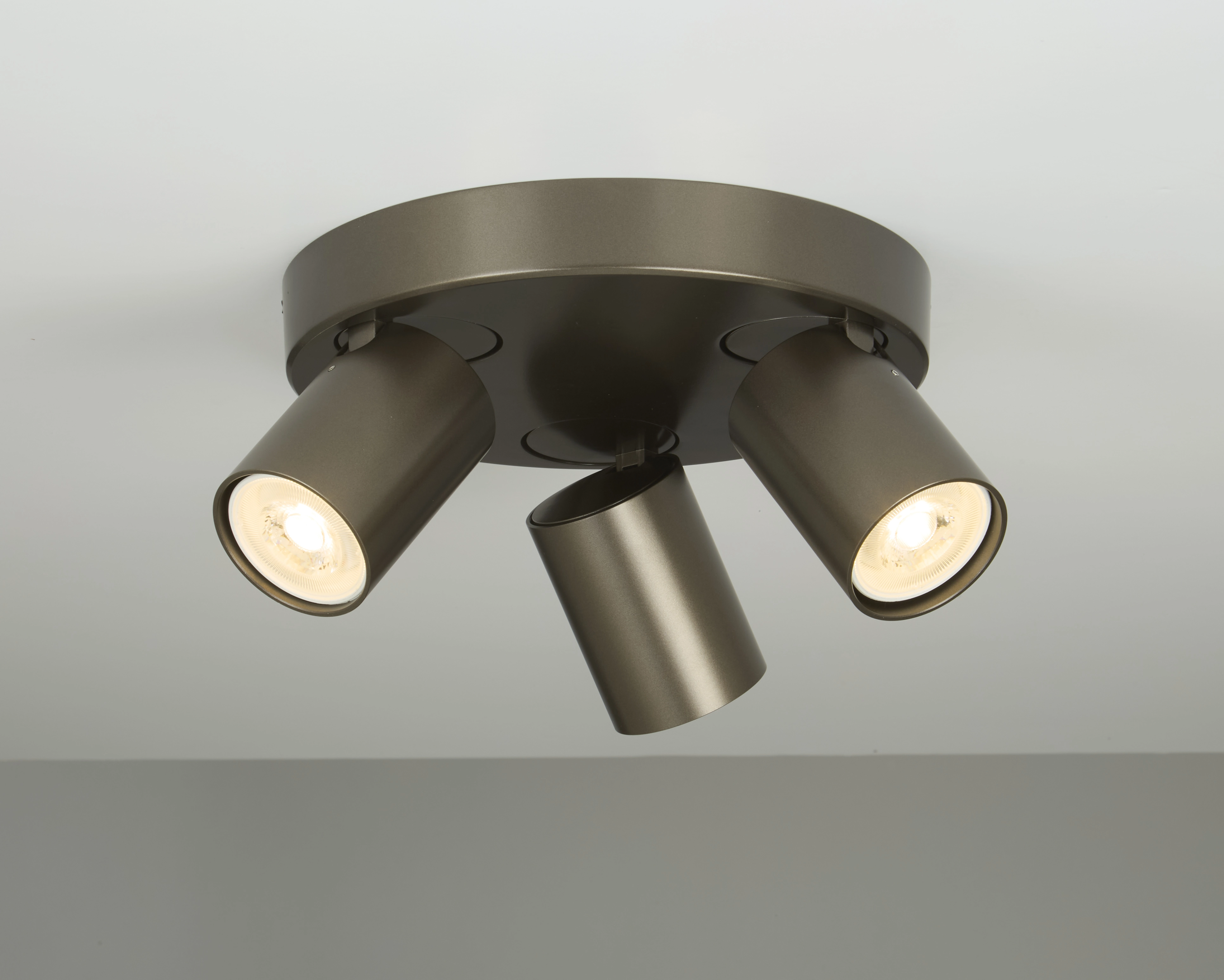 Lampe de plafond Moon 3 Bronze rond