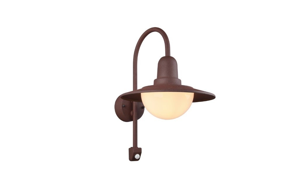 Applique marron rouille Norman avec détecteur de mouvement Trio 4017807492613