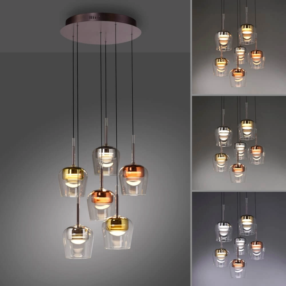 Lampe suspendue 6 lumières Q-Kon plusieurs couleurs Paul Neuhaus 4012248383872