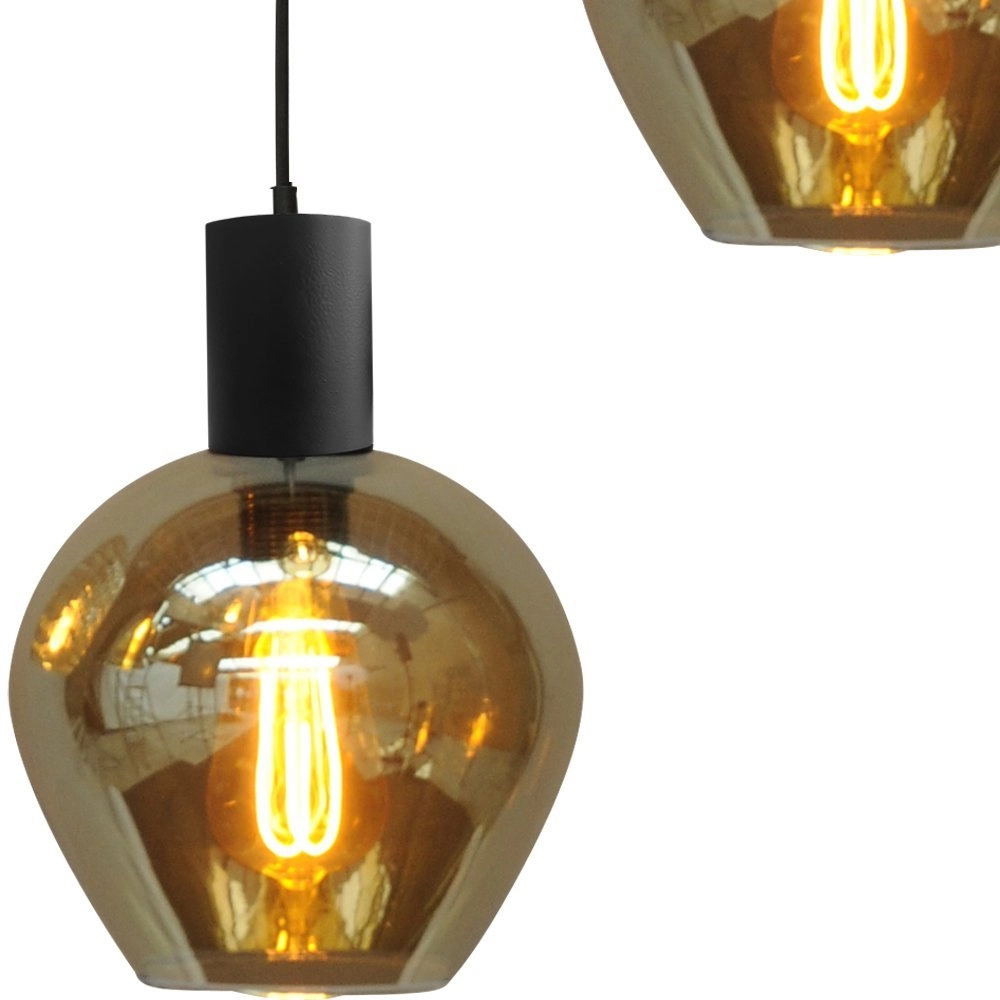 Lampe suspendue Bounty Verre fumé à 3 lumières Masterlight 8718121247830