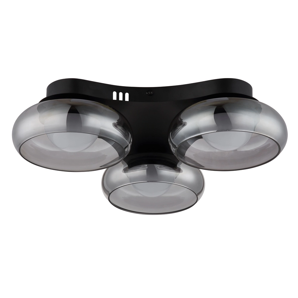 Lampe de plafond à design Carlene Noir à 3 lumières Globo 9007371572175