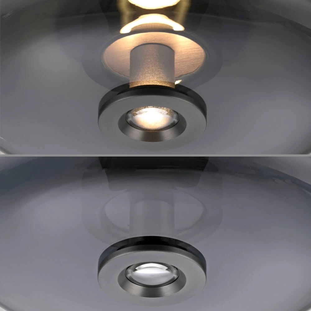 Plafonnier design Pure Vitrum gris Paul Neuhaus 4012248382660