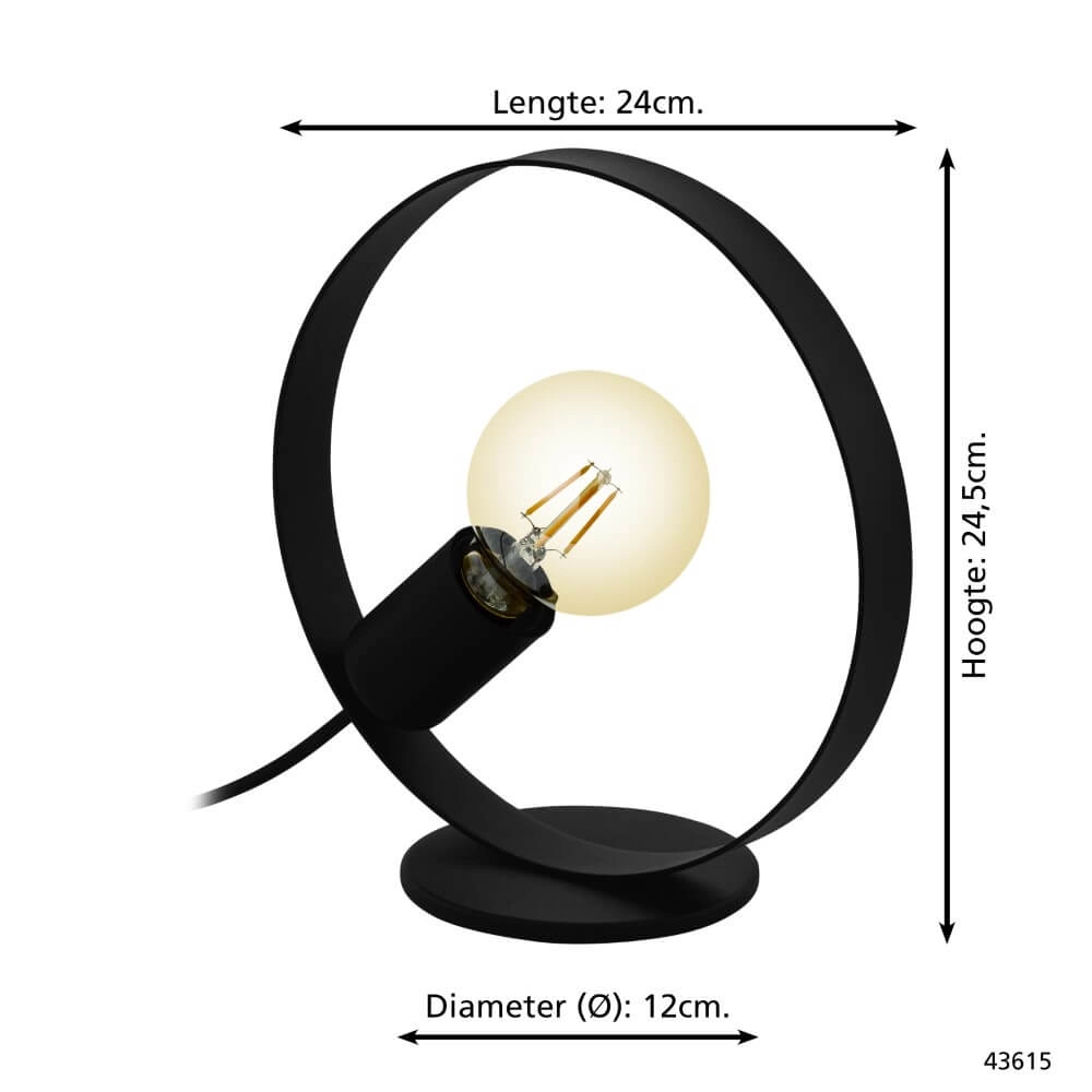 Lampe de table noire Frijolas Eglo 9002759436155