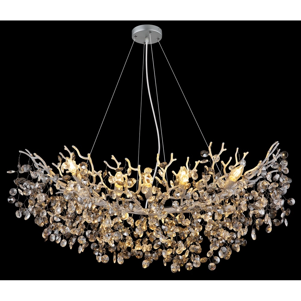 Lampe suspendue Queena Gris argenté 100 cm Globo 9007371531691