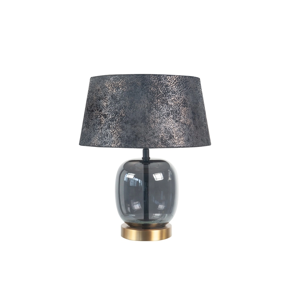 Lampe de table Bellini laiton avec verre fumé Ø 30cm