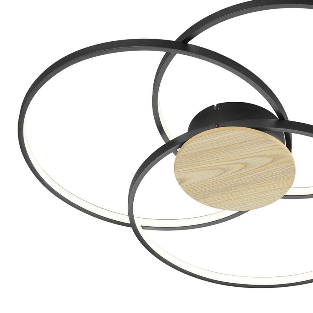 Plafonnier moderne Sedona Ø 80 cm Trio 4017807441192