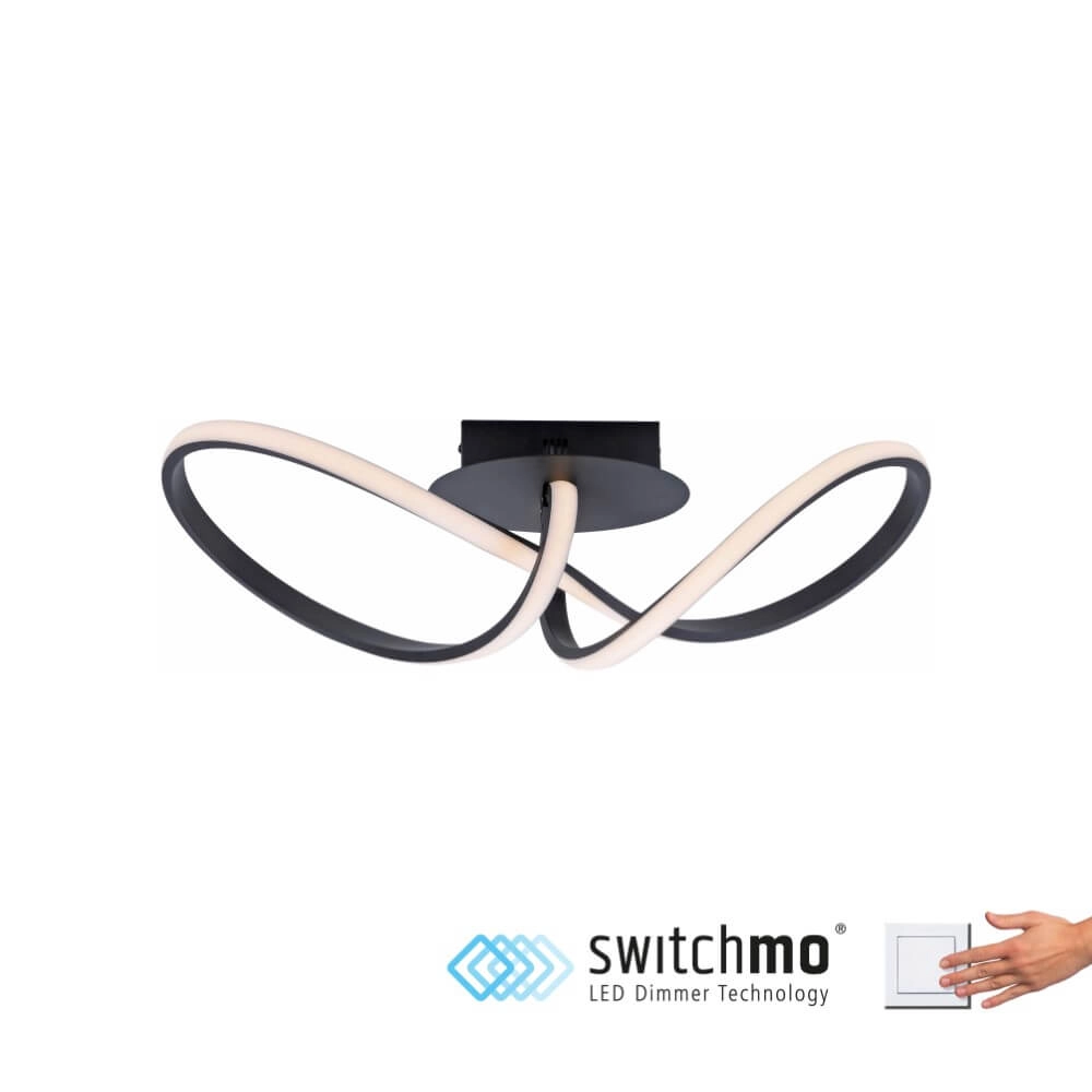 Plafonnier design Maria noir Just Light 4043689975777