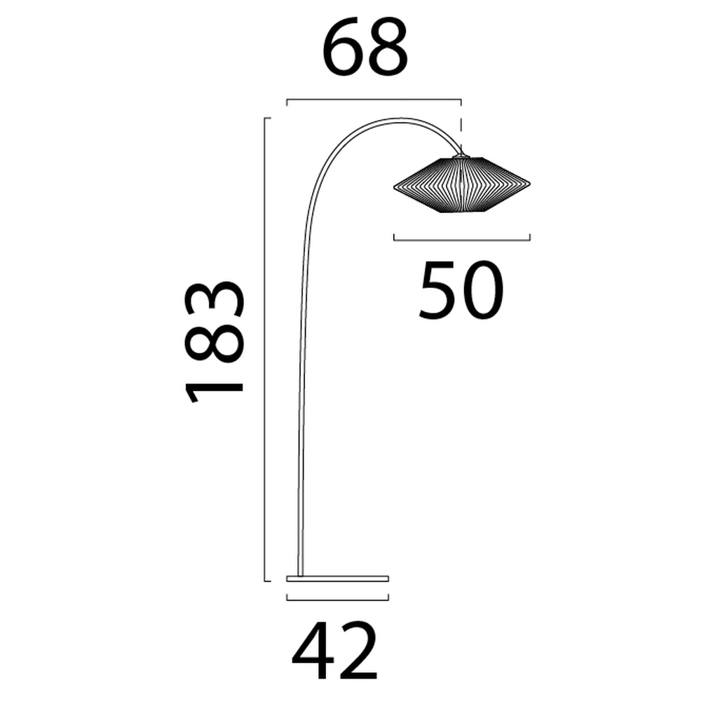Lampe à arc Bicono avec un bonnet de corde Ø50cm Masterlight 8718121352794