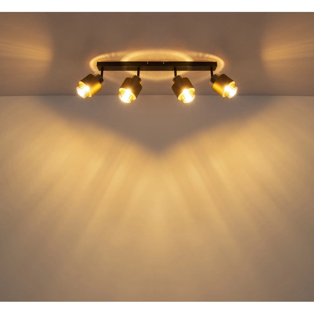 Lampe de plafond à design Milley Noir à 4 lumières Globo 9007371589340