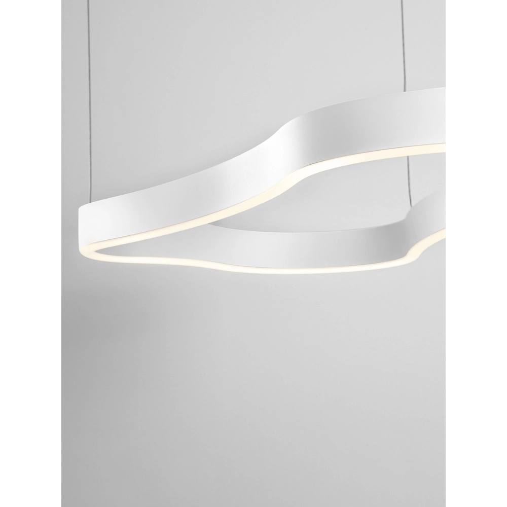 Suspension de forme naturelle Dussa blanc 90cm Suspension de forme naturelle Dussa blanc 90cm