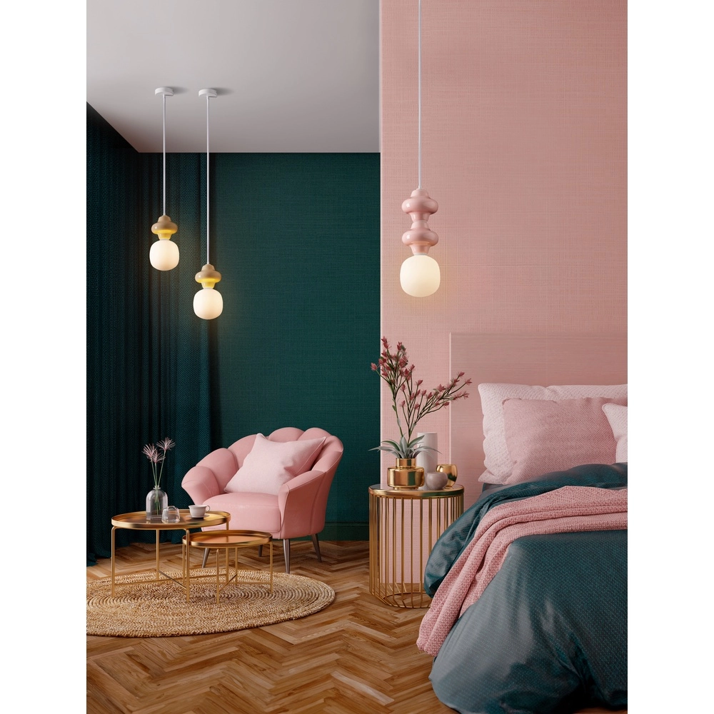 Suspension Clio S céramique jaune Lyora 5212017461186