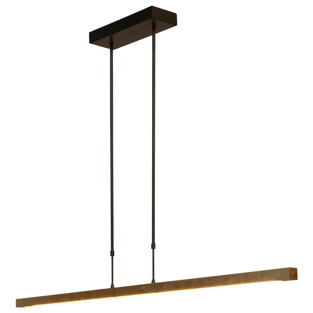 Lampe suspendue noire Real 3 130cm avec de l'or Masterlight 8718121214320