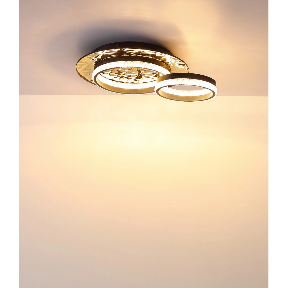 Lampe de plafond à design Della Ii noir avec or Globo 9007371575190