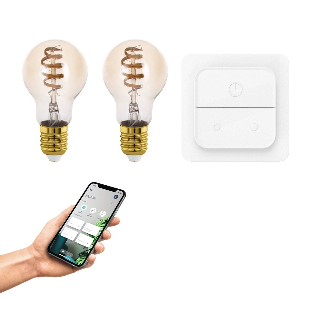 Lot de 2 led Zigbee E27 4,9 W - 360 lm - 2700-6500K - A60 Eglo 9008606293889