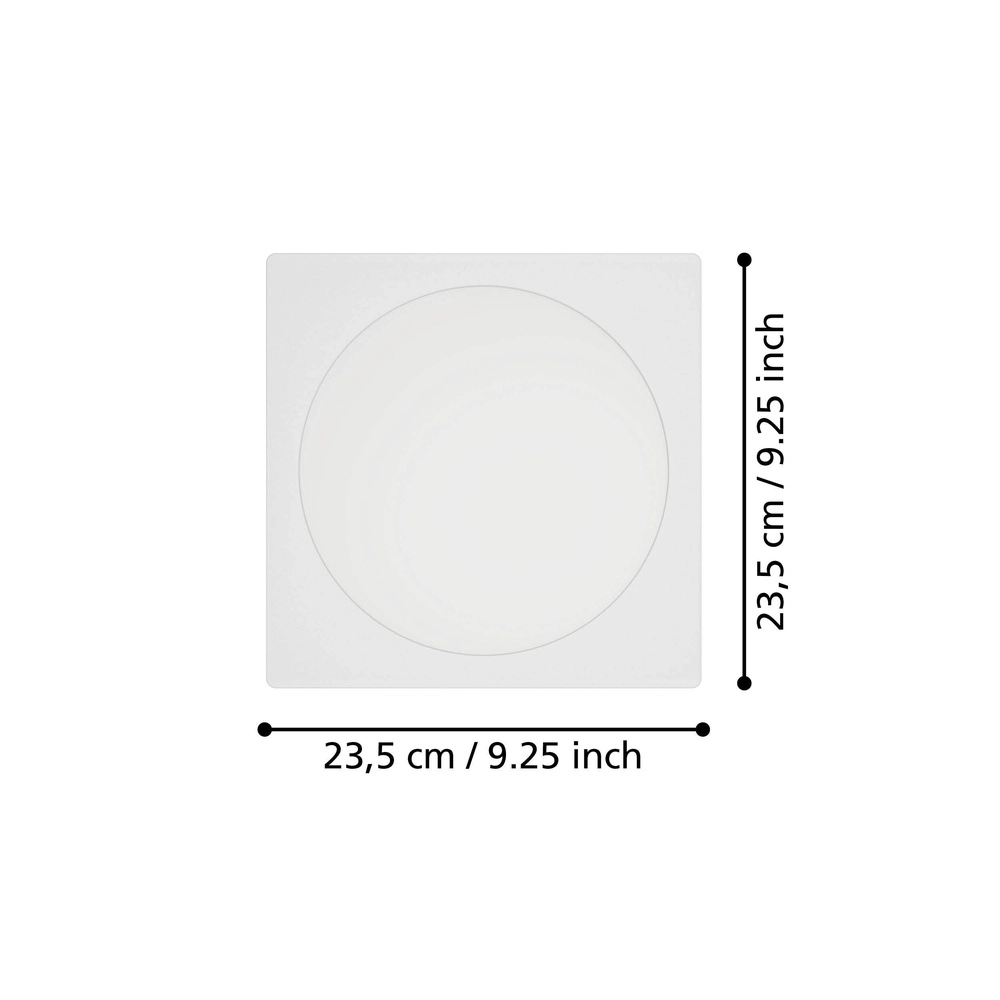 Lampe encastrée Fueva 6 Carré - Blanc - 21,6x21,6 cm Eglo 9008606330812