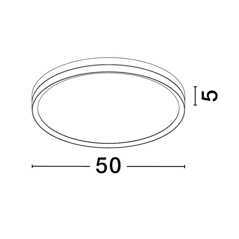 Plafonnier Cantria noir avec or Ø 50cm Lyora 5212017439840