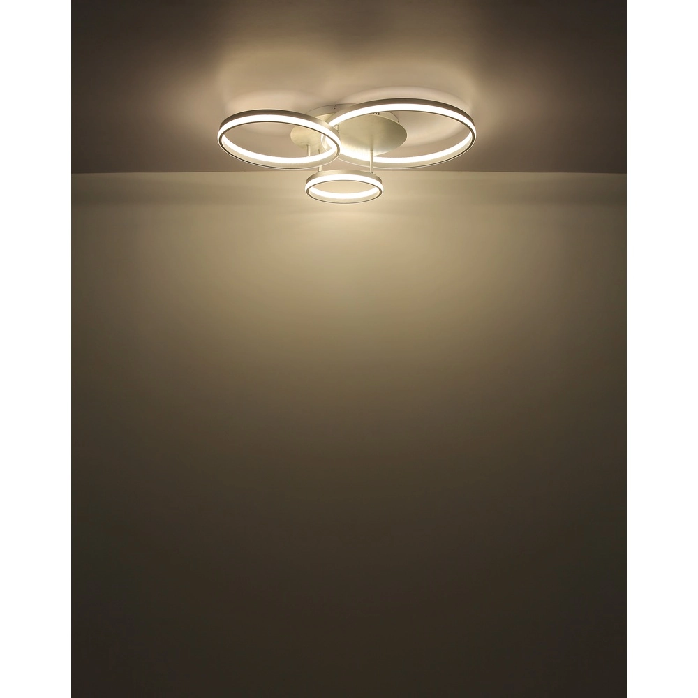 Lampe de plafond Mary Gris argenté à 3 lumières Globo 9007371519859