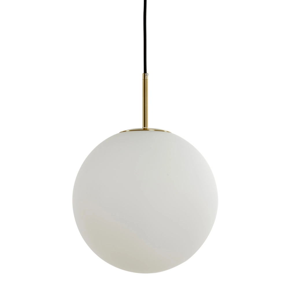 Suspension lumineuse en verre opale Medina Ø 40cm