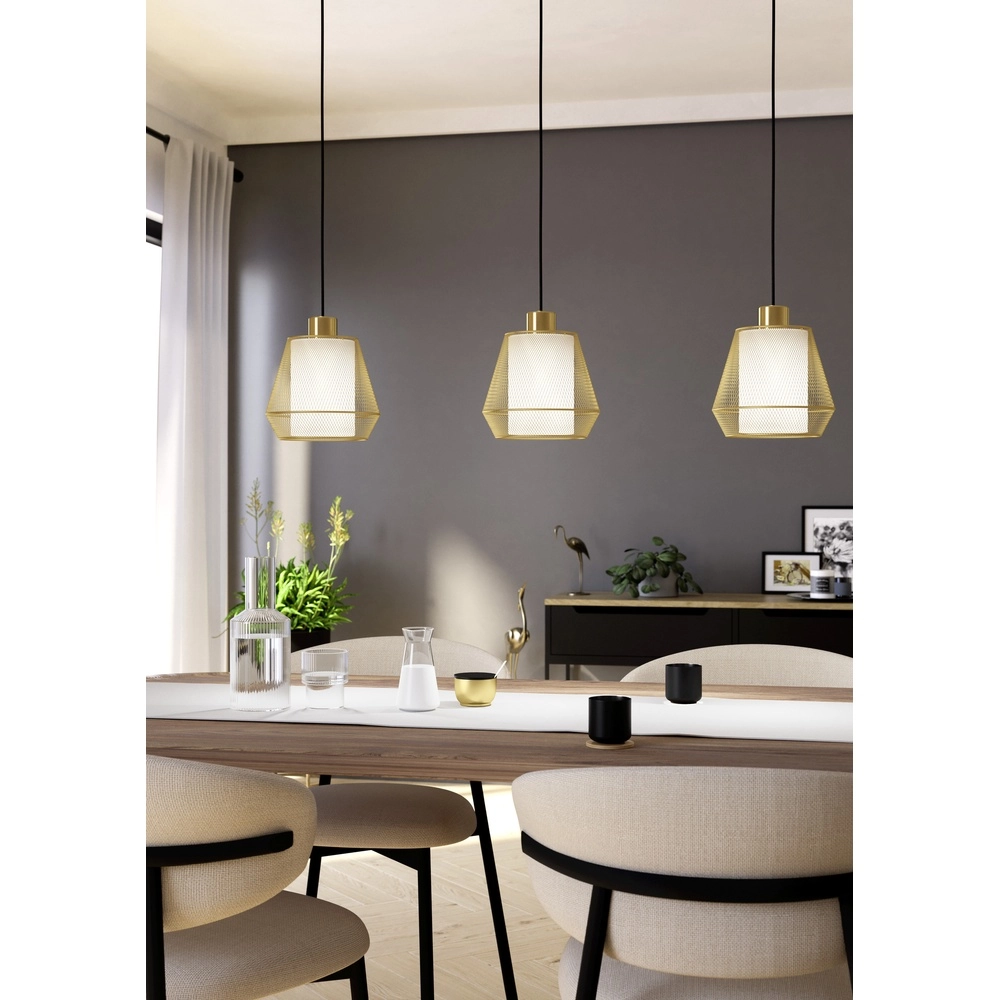 Lampe pendante dorée Ciudadela Table à manger - 3 lumières Eglo 9008606274680