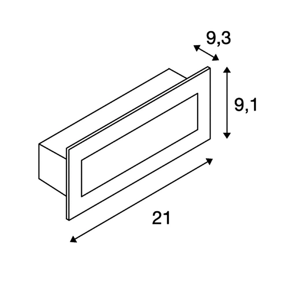 Lampe à LED intégrée Brick pour l'extérieur SLV 4024163164467