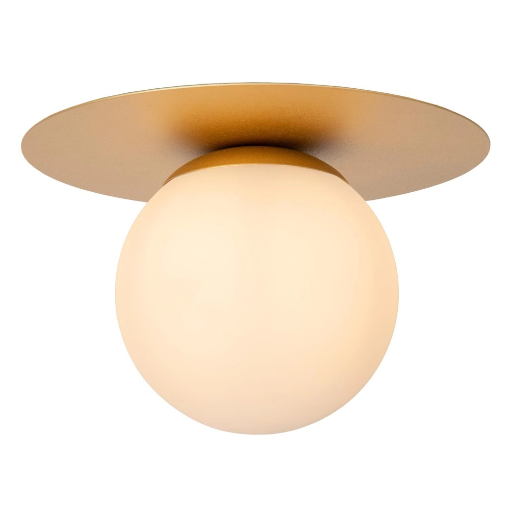 Lampe de plafond Tricia Or avec sphère blanche Lucide 5411212791986