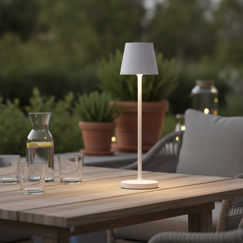 Lampe de table Petit blanc rechargeable