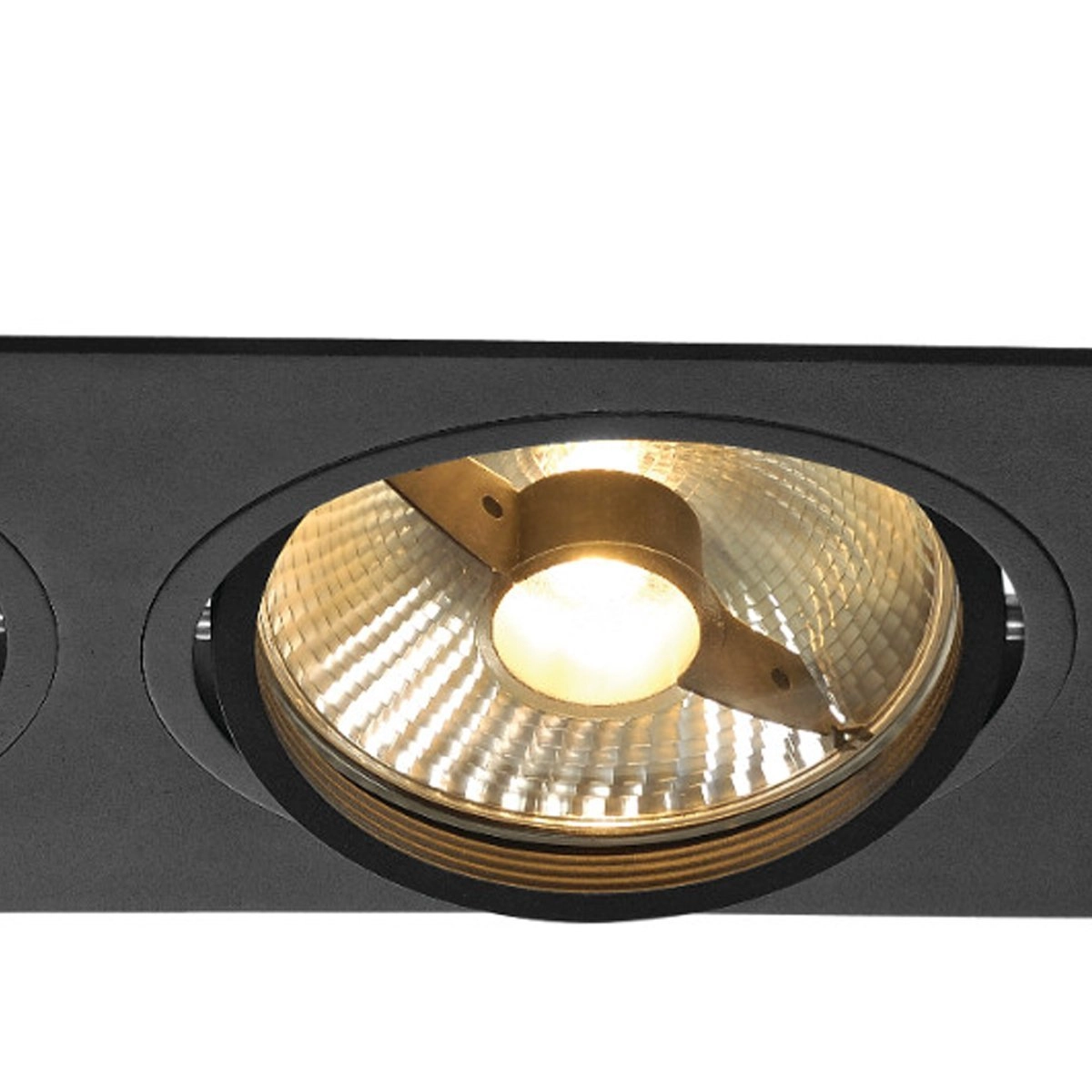 Spot encastrable New Tria ES111 2 lumières noir avec ressorts de serrage SLV 4024163150361