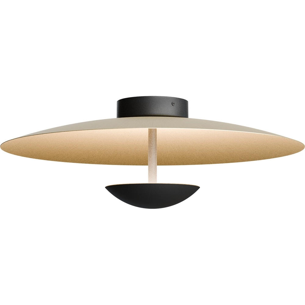 Lampe de plafond 16 cm Scala Ø 45cm noir avec or