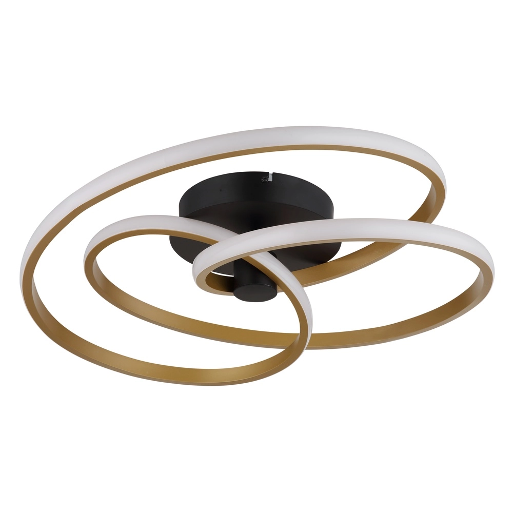 Lampe de plafond moderne Glyxar noir avec or Globo 9007371450787