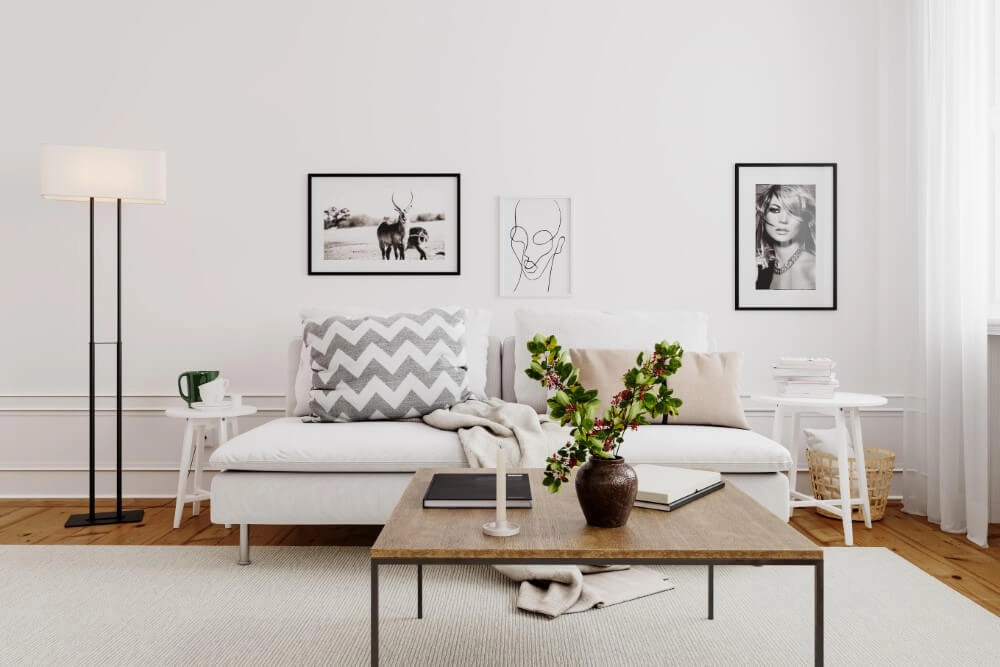 Lampe sur pied Lutton blanc By Rydéns 7391741007322