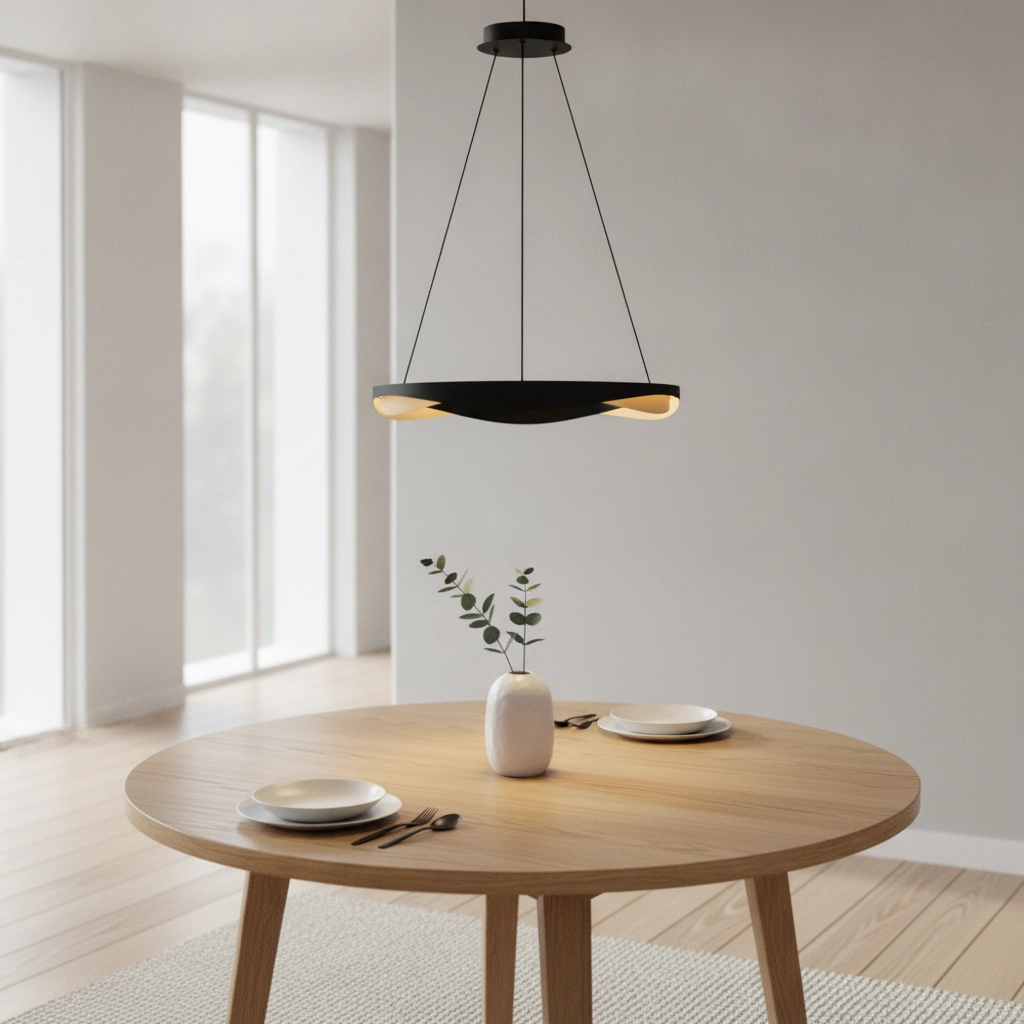 Suspension Radon Ø 65cm noir avec or