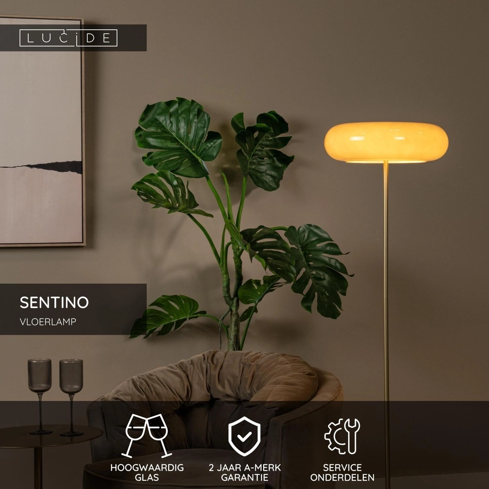 Lampe de pied Sentino Ø 40 cm taupe Lucide 5411212106377
