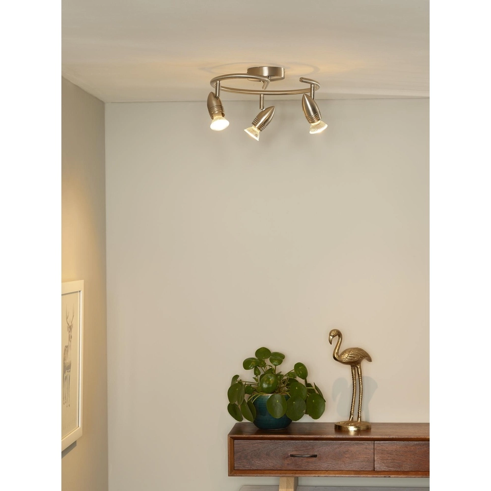 Projecteur de plafond Caro-Led Chrome mat à 3 lumières Lucide 5411212133427