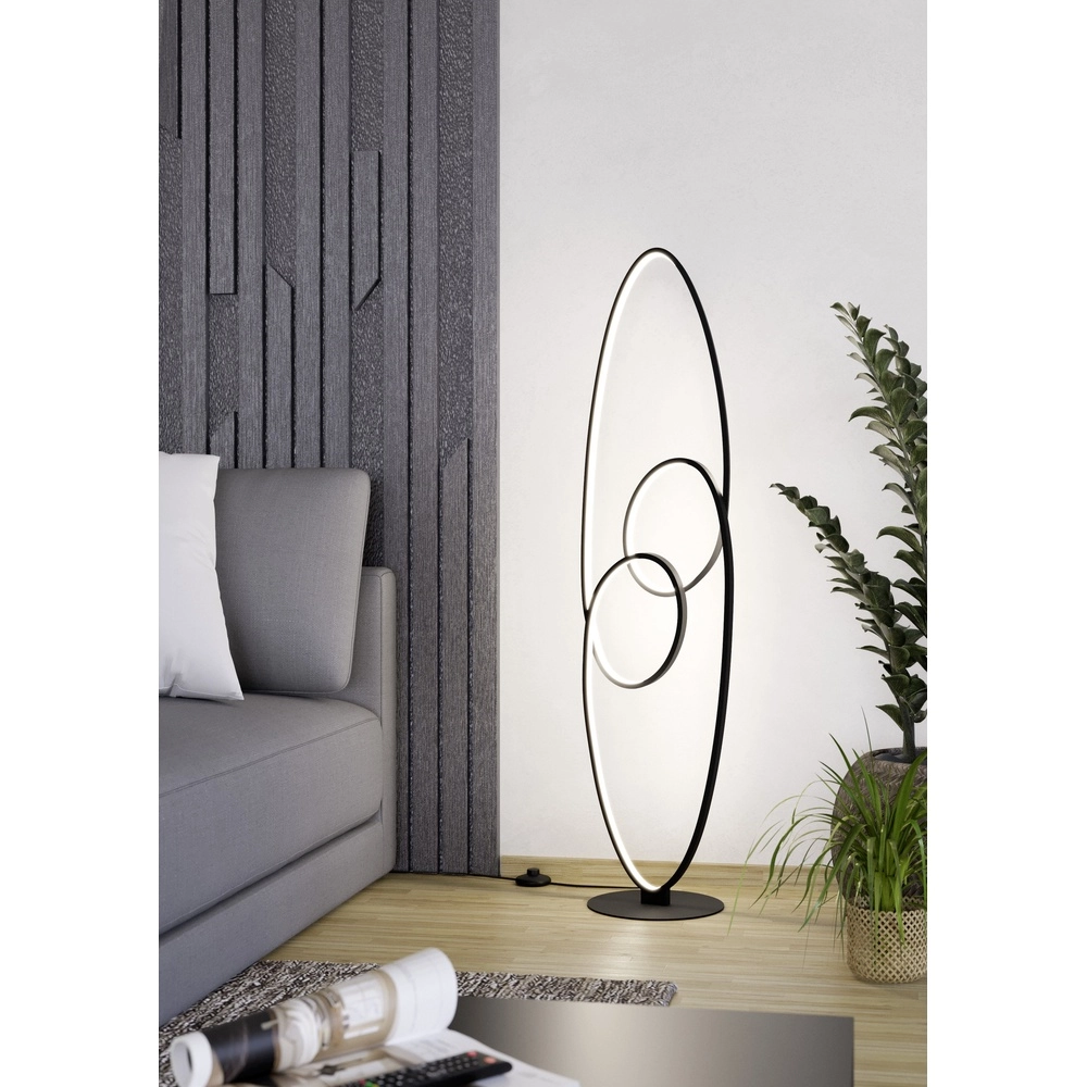 Lampe sur pied LED moderne Gianella 120cm - noir Eglo 9008606291489