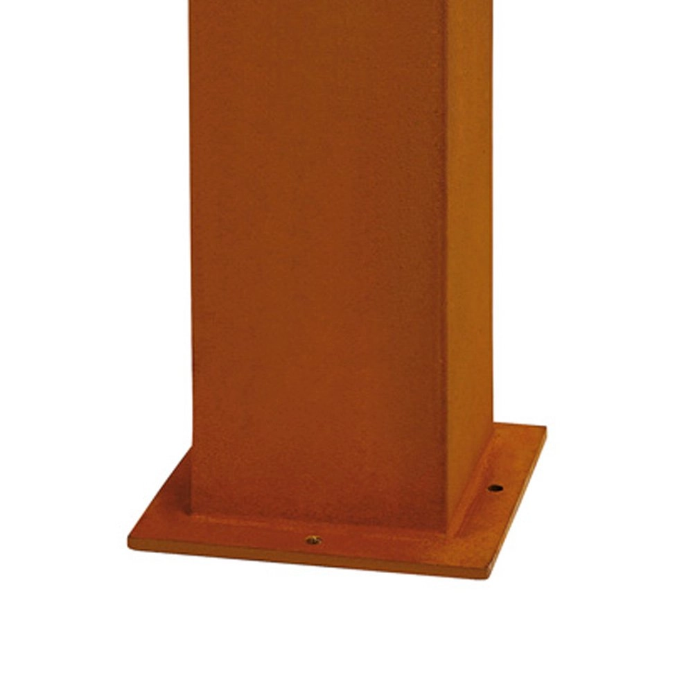 borne d'éclairage LED Rusty 70cm carré brun rouille SLV 4024163157506