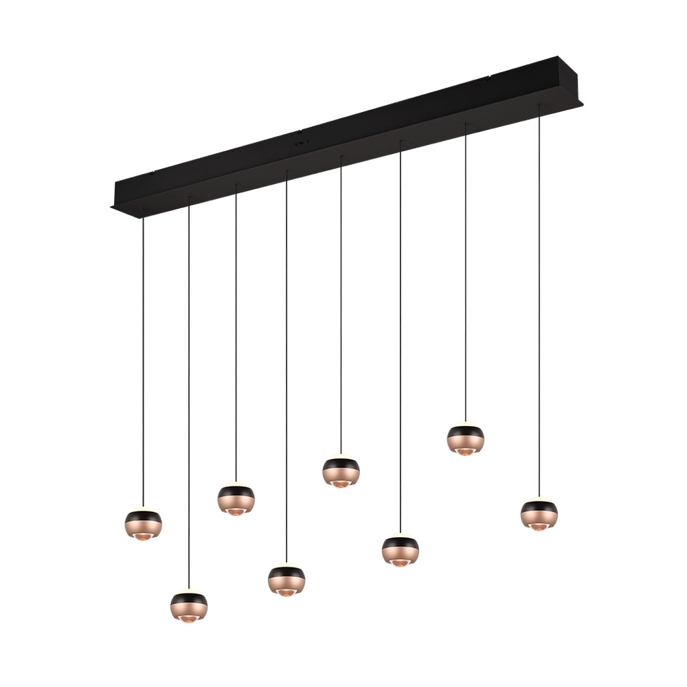 Lampe pendante de conception Orbit Ligne droite à 8 lumières