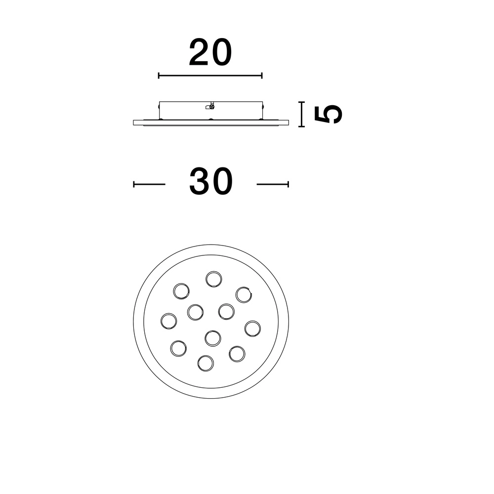 Plafonnier Astro Ø 30cm avec fonction RGB Lyora 5212017450104